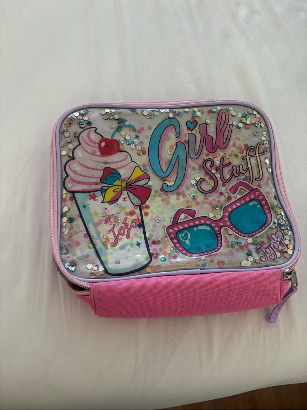 JoJo Siwa Pink Sequin 'Girl Stuff' Accessory Pouch